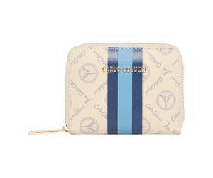 Carlo Colucci - Piccolo portafoglio con strisce a contrasto - - Accessories - Donna - Beige - ONE SIZE