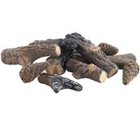 Carlo Milano pila Decorazione: Rami Decorativi e pigne per camini a bioetanolo, 10 Pezzi (Decorazione Legna pila, Legno ceramico per Camino bioetanolo, Camino Elettrico)