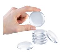 Carlo Milano Set da 6 Paracolpi da Parete per Maniglia Porta, Trasparenti, Autoadesivi, Rotondi, 50 x 8 mm