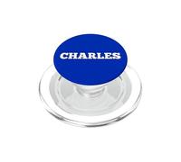 Carlo Nome Plain Piccolo Bianco Testo Frontale Laterale Tag Staff PopSockets PopGrip per MagSafe