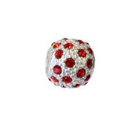 CarloBiagi Bead Ball 925 ECHT Argento Charm Gioiello Zirkonia Elemento BBSCZP01R