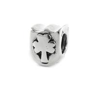 CarloBiagi Bead Quadrifoglio 925 ECHT Argento Charm Elemento BBS082
