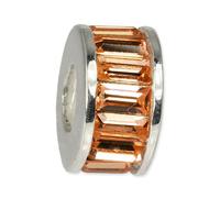 CarloBiagi Bead Rad 925 ECHT Argento Charm Gioielli Zirkonia Element BBSC02