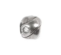 CarloBiagi Bead Strisce 925 Argento Charm Gioielli Zirconia Elemento BBSCZ53C