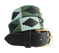 CARLOS DIAZ Cintura da Uomo Donna Premium Unisex in Pelle Marronee Ricamata Designer Polo (90 cm / 34-36 Inches)