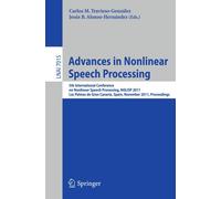 Carlos M. Travi Advances in Nonlinear Speech Processing: 5th Interna (Tascabile)