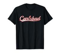 Carlsbad California San Diego Coast Vintage Varsity Maglietta