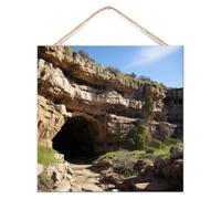Carlsbad Caverns National Park Established Wood Sign Nature Scenery Paintings Wood Wall Sign 30,5 x 30,5 cm Amante della natura o viaggiatore Home Decor Divertente targa in legno per lavanderia Mantel