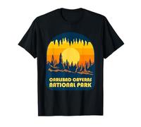Carlsbad Caverns National Park Retro Tramonto Maglietta