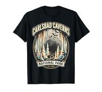 Carlsbad Caverns National Park Vintage Cave Stalattiti Pipistrelli Maglietta