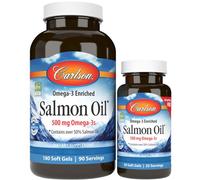 Carlson Labs, Norwegian Salmon Oil, 250 mg, 180 + 50 capsule molli