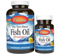 The Very Finest Fish Oil - 700mg Omega-3s, Natural Lemon - 120 + 30 softgels