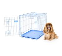Carlson Pet Products Carlson-Cassetta per Cani Cassa, Lega di Acciaio, Blu, S
