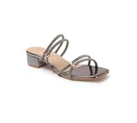 Carlton London Sandali da donna con tacco a blocco, punta quadrata, alla moda, per uso quotidiano, ufficio, uso casual, Canna di fucile, 7 UK