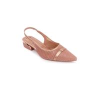 Carlton London Scarpe da donna comode con tacco a blocco, a punta, alla moda, per uso quotidiano, ufficio, uso casual, Oro rosato, 6 UK