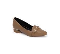 Carlton London Scarpe da donna comode con tacco a blocco, punta appuntita, alla moda, per uso quotidiano, ufficio, uso casual, Beige scuro., 4 UK