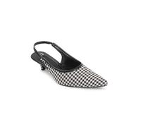 Carlton London Scarpe da donna, comode, con tacco a gattino, a punta, alla moda, per uso quotidiano, ufficio, uso casual, Nero/Bianco, 5 UK