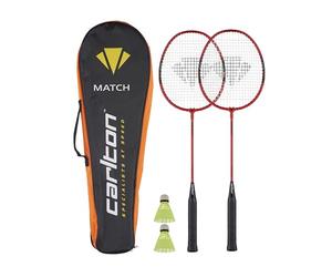 Carlton Match 2 Player Set da Badminton Red One Size | Set completo per 2 giocatori | 2 racchette | 2 volani | Borsa da trasporto | Maneggevole e affidabile