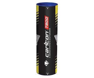 Carlton palla da badminton Tournament T800, bianco - rosso, veloce (78 grani) per giocatori junior e di club (1x6 lattina)