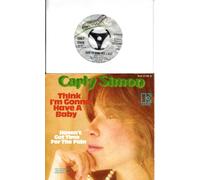 CARLY SIMON - CARLY SIMON / Think I`m Gonna Have A Baby / Haven`t Got Time For The Pain / 1974 / Bildhülle / elektra # ELK 12 148(N) / Deutsche Pressung / 7" Vinyl Single Schallplatte