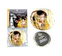 CARMANI - Apribottiglie magnetico, apribottiglie portatile per birra, bevande, soda stampato con Gustav Klimt, il bacio