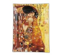 Carmani - Piastra Rettangolare in Vetro Stampato con Klimt: Il Bacio