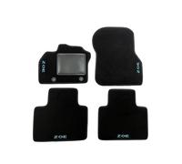 Carmats compatibili non originali tappetini auto per Zoe 2019 in moquette con fermi di fissaggio e bordo antiscivolo,battitacco in gomma