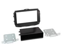 Carmedio 1-DIN Lunetta Radio con Scomparto Alfa Romeo Giulietta Lavaggio Viso, Nero