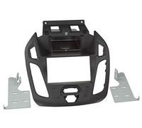 Carmedio - 2-DIN Lunetta di Radio con vano per Ford Tourneo Transit, Connect, Nero