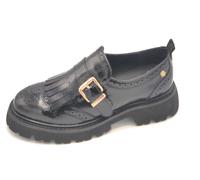 Carmela 162594 mocassino naplak nero frangia fibbia tacco 3cm fondo c/armato 5/6
