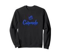 Carmelo Il re/Corona Blu e Nome per Gli Uomini Chiamato Carmelo Felpa