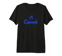 Carmelo Il re/Corona Blu e Nome per Gli Uomini Chiamato Carmelo Maglietta Premium
