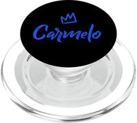 Carmelo il re/corona blu e nome per gli uomini chiamato Carmelo PopSockets PopGrip per MagSafe