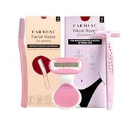 Carmesi Set completo per la depilazione | Rasoio per il viso, rasoio per il corpo, rasoio bikini | Depilazione istantanea e indolore | Viso, gambe, braccia, ascelle, linea bikini
