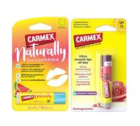 Carmex Balsamo Labbra Idratante Combo Naturally Anguria E Melograno Spf 15