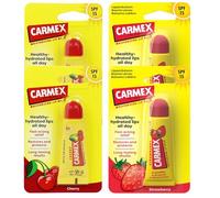 Carmex Balsamo Labbra Varie Fragranze (2X CHERRY + 2X FRAGOLA)