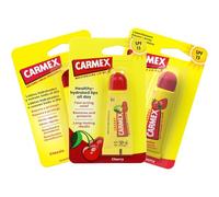 Carmex Balsamo Labbra Varie Fragranze (Cherry + Fragola + Classico)