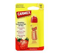 12x Carmex Fragola Burro Cacao Tubo Aromatizzato SPF15 Acqua Resistente 10ml /