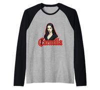 Carmilla Gothic Noir Femminile Vampiro Maglia con Maniche Raglan