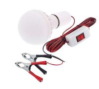 Carmotion Lampada Officina LED - Lampada Meccanico 12V 9W - Lampada LED Officina con Pinze a Coccodrillo - Lampada da Meccanico con Filo e Interruttore - Luce Ideale per Meccanici o per Camper