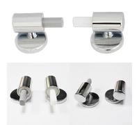 CARMOTTER Cerniera per sedile WC, argento, stile moderno, chiusura rallentata, adatta per bagno Anya, metodo di fissaggio superiore, materiale ABS