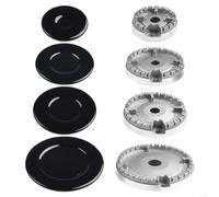 CARMOTTER Set cappello da cucina, coperchio per fornello, kit tappo fiamma a gas, ricambio e accessorio per molti bruciatori a gas ed elettrici (piatto), VA9N7K0L79GB3QI18B6V5T7