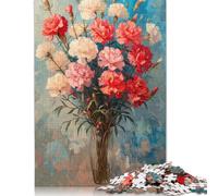 Carnation Flower Bouquet Jigsaw Puzzle Impossible 1000Pcs Decorazione Per La Casa. Giochi Rilassamento E Intelligence Per Adulti E Bambini Da 12 Anni 1000pcs (38x26cm)