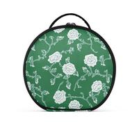 Carnation Lace Emerald Green Beauty case verticale autoportante impermeabile borsa cosmetica per borsetta con divisori regolabili 28 cm