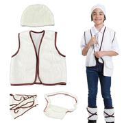 Carnavalife - Costume da pastore per bambino e bambina, 1-12 anni, travestimento da pastorello e pastorella, costume natalizio per bambina (1-3 anni, bambino)