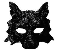 Carnavalife Mascara lupo 3D Mezza faccia, maschera da lupo mannaro maschera di Halloween, maschera animale, per costume lupo adulto, lupo mask