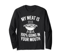 Carne Divertente Cottura Sarcastica Bbq Grill Chef Food Blogger Maglia a Manica
