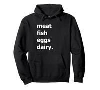 Carne Pesce Uova Latticini Felpa con Cappuccio