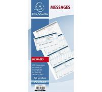Carnet 29,7x14,8cm - messages telephones (4 a la page) - 50 feuilles dupli autocopiantes