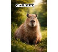 Carnet - A5 - ligné: Journal à motif Capybara pour notes, listes et croquis